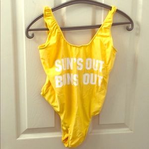 Suns out buns out one piece swim suit